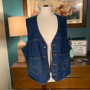 Vintage wrangler jean vest